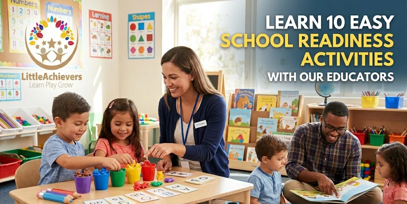 Learn 10 Easy School Readiness Activities with our Educators